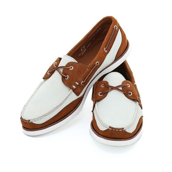 Bayside Boat Shoe - Parchment Cotswold/Chestnut Vienna