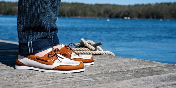 Bayside Boat Shoe - Parchment Cotswold/Chestnut Vienna, view 6