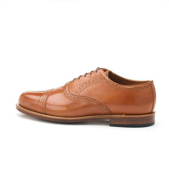Brackett Oxford - Caramel Shell Cordovan, view 6