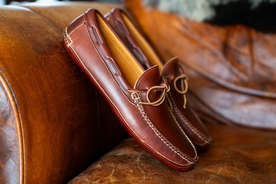 Brunswick Slipper Leather-sole - British Tan, view 4
