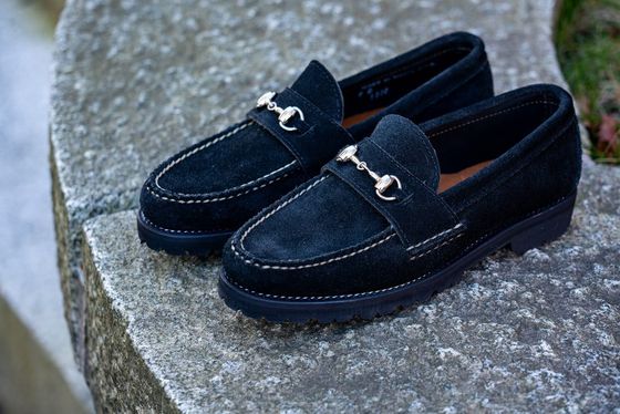 Horsebit Loafer w/ Lug Sole - Black Orion Fleshout, view 5