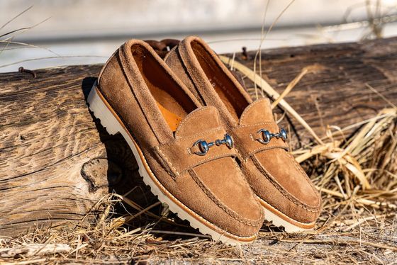 Horsebit Loafer w/ Lug Sole - Khaki Orion Fleshout, view 5