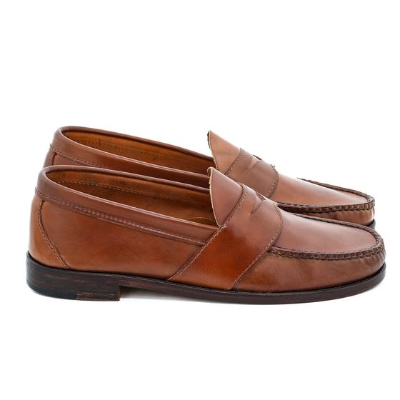 Northpoint Stitchline Penny Loafers - Amber Shell Cordovan, view 2