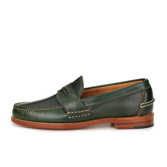 Pinch Penny Loafers - Dark Green Shell Cordovan, view 2