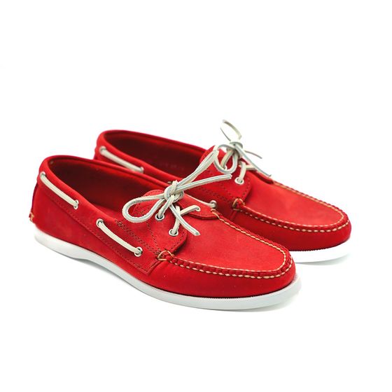 Roque Boat Shoe - Roughman Deep Red, view 3