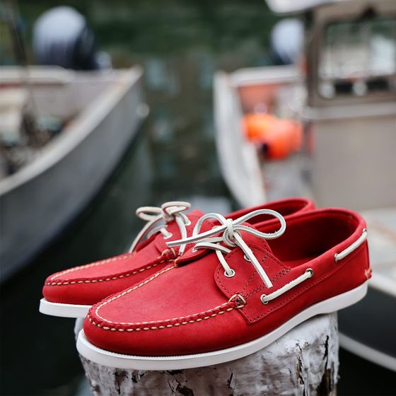 Roque Boat Shoe - Roughman Deep Red, view 6
