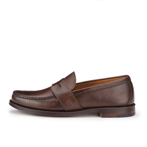Stitchline Penny Loafers - Dark Brown Calf, view 2