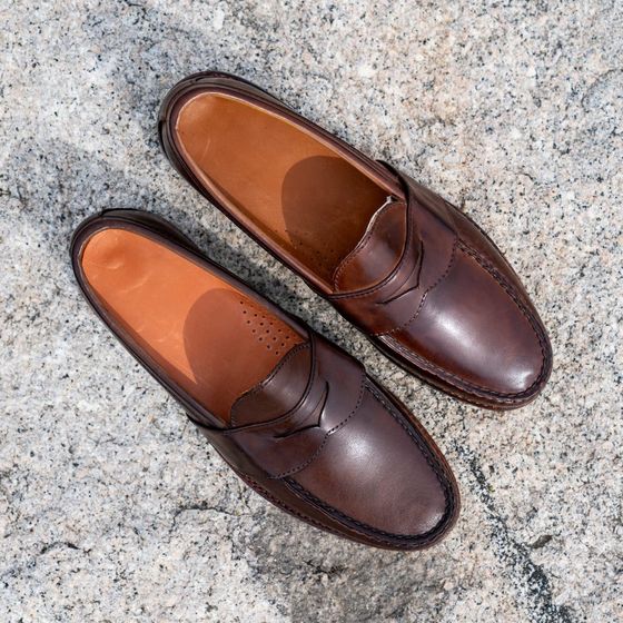 Stitchline Penny Loafers - Dark Brown Calf, view 5